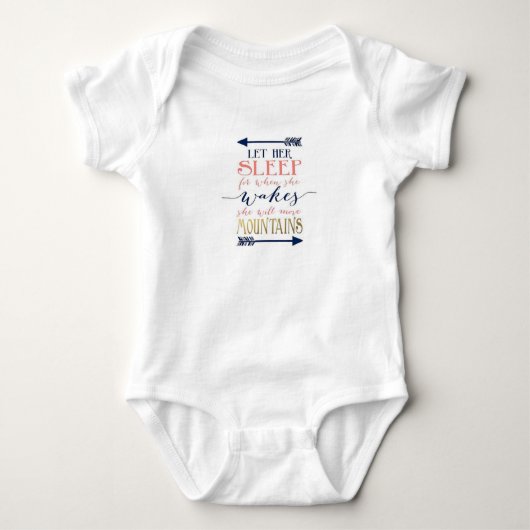 Laat haar slapen Baby shower cadeau Romper (Voorkant)