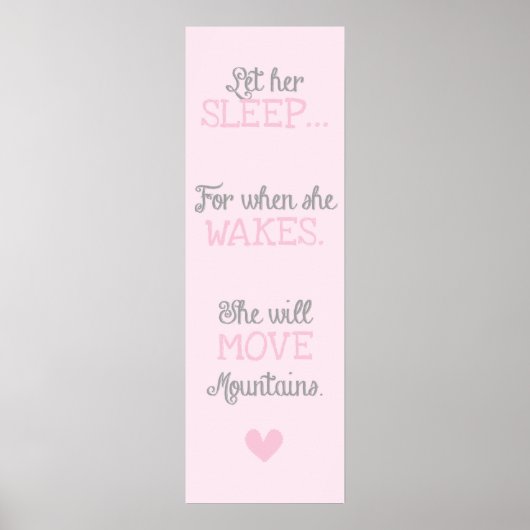 Laat haar slapen. poster (Voorkant)