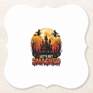 Laat Halloween Kasteel van Geestenhekserij P Kartonnen Onderzetters