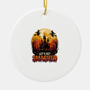 Laat Halloween Kasteel van Geestenhekserij P Keramisch Ornament