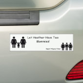 Laat Heather twee mama's hebben! Bumpersticker (Op auto)
