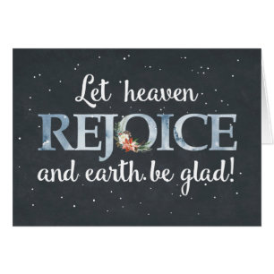 Laat Heaven Rejoice Kerstmis Poinsettia op zwart