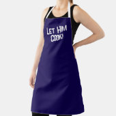 Laat Hem stedentaal blauw wit koken Schort (Insitu)