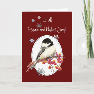 Laat Hemel & Natuur de Vogel van Kerstmis van het Feestdagen Kaart