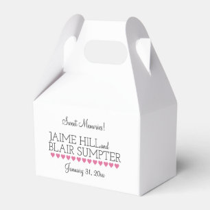 Laat hen de opname van de trommel eten roze bedankdoosjes