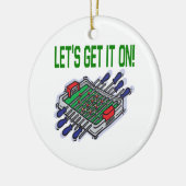 Laat het aan keramisch ornament (Links)