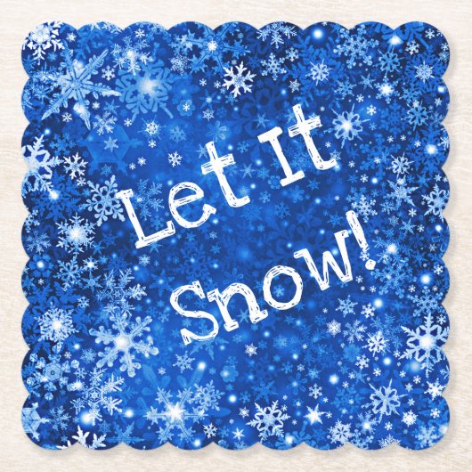 Laat het aangepaste papieren Onderzetters sneeuwen (Voorkant)