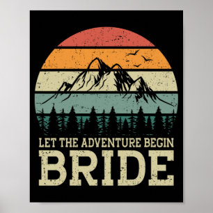 Laat Het Avontuur Begin Bruid Net Getrouwd Koppels Poster