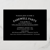 Laat het avontuur beginnen Afstuderen Afscheidsfee Folie Uitnodiging (Achterkant)