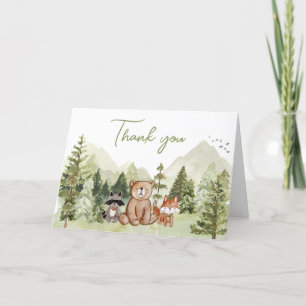 Laat het avontuur beginnen Baby shower Bedankkaart