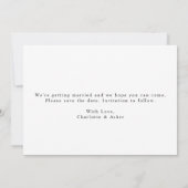 Laat het avontuur beginnen Bewaar de datum Save The Date (Achterkant)