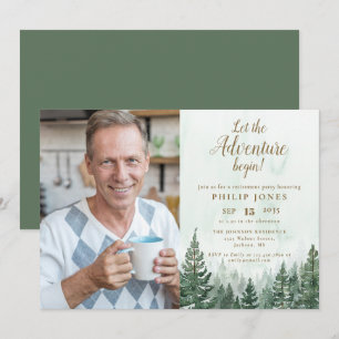 Laat het avontuur beginnen Bos foto pensioen Kaart