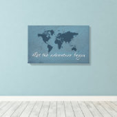 Laat het avontuur beginnen canvas afdruk (Insitu (Houten vloer))