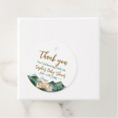 Laat het avontuur beginnen Forest Baby shower Bedankjes Labels (In situ)