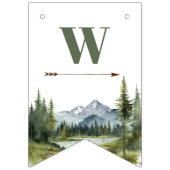 Laat het avontuur beginnen Forest Rustic Baby show Vlaggetjes (Derde vlag)