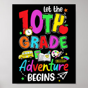 Laat het avontuur beginnen in de 10e klas terug na poster