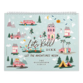 Laat het avontuur beginnen met de roze roze retrof kalender (Hoes)