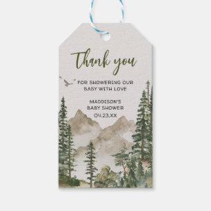 Laat het avontuur beginnen Mountain Favor Tags Cadeaulabel