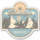 Laat het avontuur beginnen sticker (Voorkant)