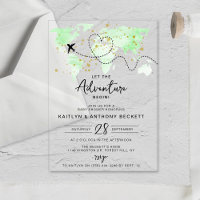 "Laat het avontuur beginnen!" Travel Map Baby show