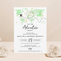 "Laat het avontuur beginnen!" Travel Map Baby show