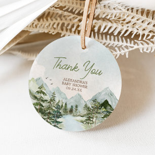 Laat het avontuur beginnen Woodland Baby shower Ro Bedankjes Labels