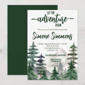 Laat het avontuur beginnen! Woodland Vrijgezellenf Kaart (Voorkant / Achterkant)