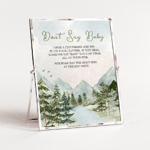 Laat het avontuur beginnen Woodland Zeg niet Baby Poster