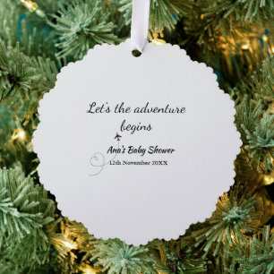Laat het avontuur begint baby shower Naam toevoege Ornament Kaart