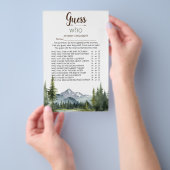 Laat het avontuur 'Guess Who' Baby shower Game Flyer (Hand)