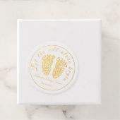 Laat het avontuur met het Baby shower van de Goud  Bedankjes Labels (Met doos)