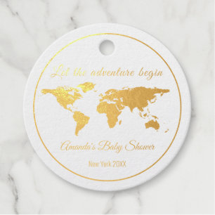 Laat het avontuur met het Baby shower van de Goude Bedankjes Labels