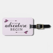 Laat het avontuur met Pijl Paars het hart van Bagagelabel (Voorkant horizontaal)