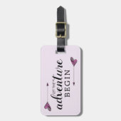 Laat het avontuur met Pijl Paars het hart van Bagagelabel (Voorkant verticaal)