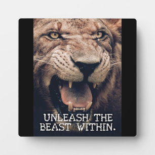 Laat het Beest binnen - lion Motivatie los Fotoplaat