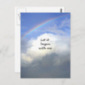 Laat het beginnen met mij briefkaart (Voorkant / Achterkant)