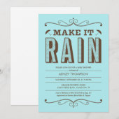 Laat het blauw babyschoeisel uitvinden kaart (Voorkant / Achterkant)