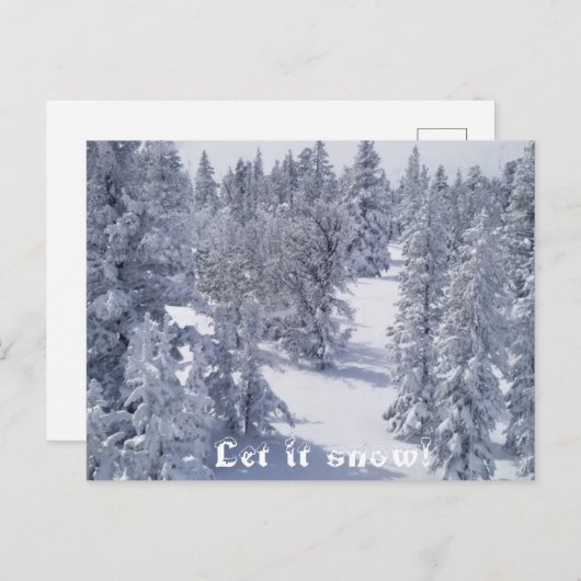 Laat het briefkaarten sneeuwen (Voorkant / Achterkant)