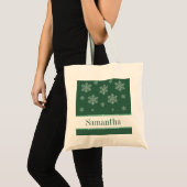 Laat het Canvas tas sneeuwen, groen (Voorkant (product))