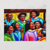 Laat het Christelijke Briefkaart van het Koor Zing (Voorkant)