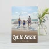 Laat het ergens anders sneeuwen met een fotokaart kaart (Staand voorkant)