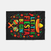 Laat het feest beginnen - cinco de mayo feestplezi fleece deken (Voorkant (Horizontaal))