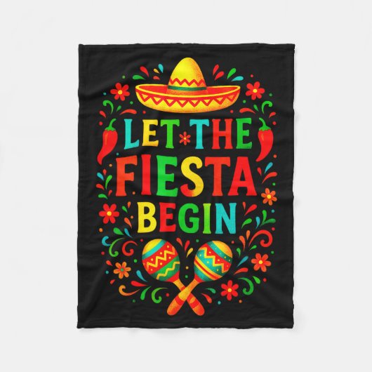 Laat het feest beginnen - cinco de mayo feestplezi fleece deken (Voorkant)