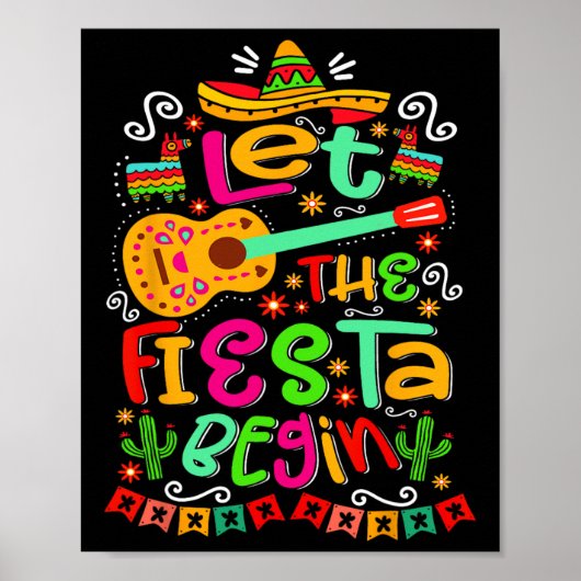 Laat het feest beginnen met de Mexicaanse Cinco de Poster (Voorkant)