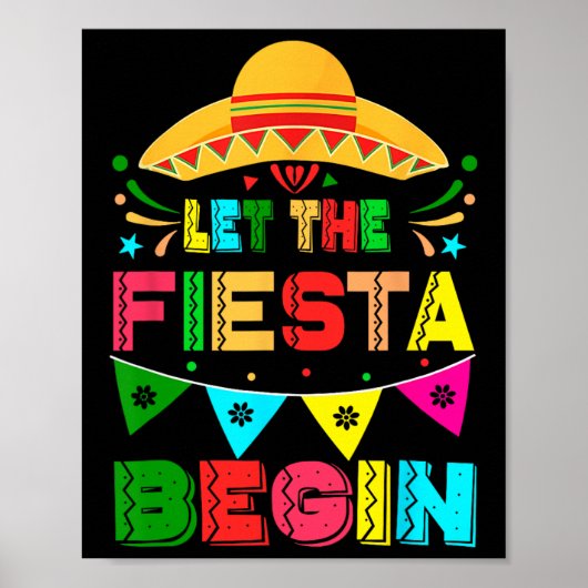 Laat het feest beginnen met grappige Cinco de Mayo Poster (Voorkant)