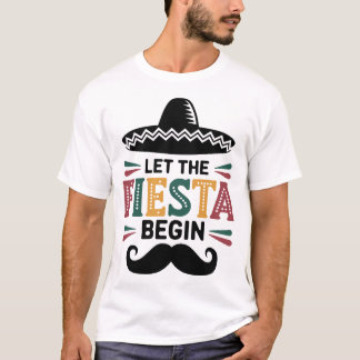 Laat het feest beginnen Mexicaans feest grappig Ci T-shirt