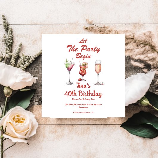 Laat het feest beginnen Volwassene 40e verjaardag