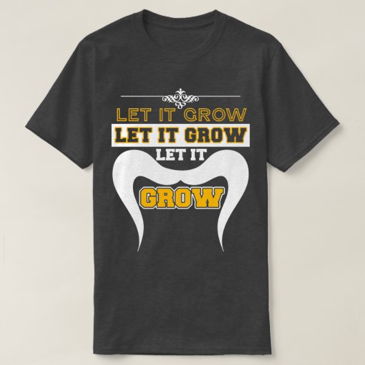 Laat het Funny Mustache-leden groeien 2 T-shirt (Design voorkant)