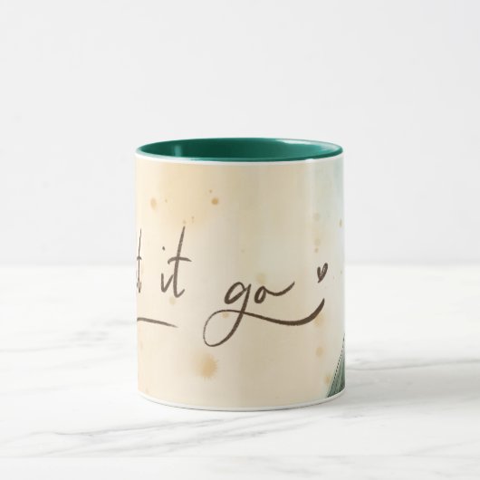 Laat het gaan Mok | Kleurrijk & Splash | Bloem (Midden)