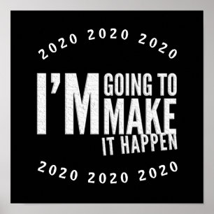 Laat het gebeuren Citaat Motivatie Inspiratie Poster